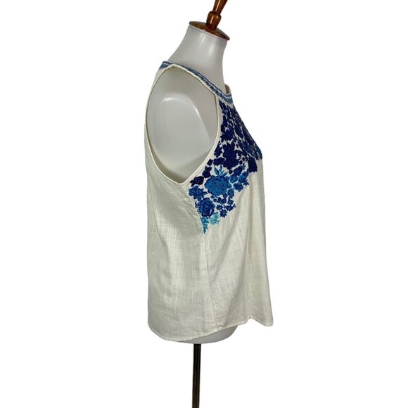 Altard State Ivory Embroidered Sleeveless Top Small Boho Cottagecore - Picture 3 of 6